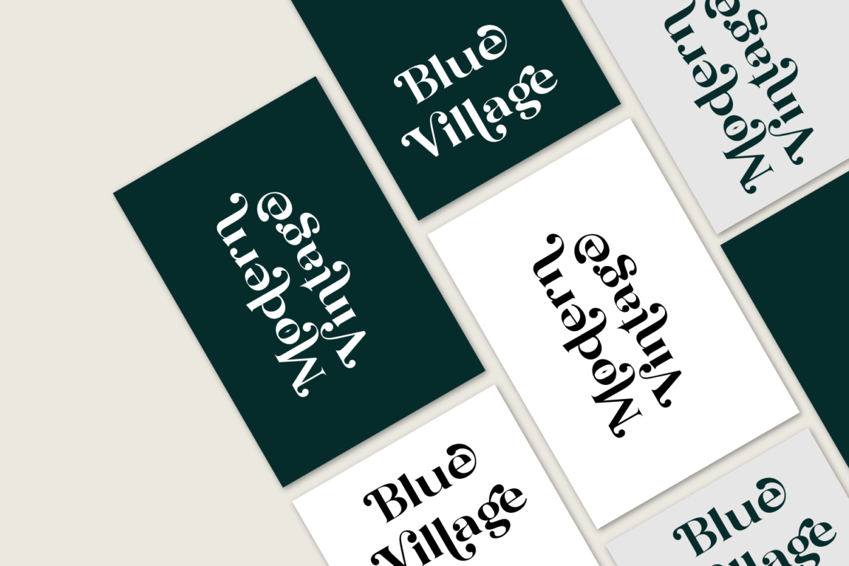 Blue Village Modern Serif Font Preview 3