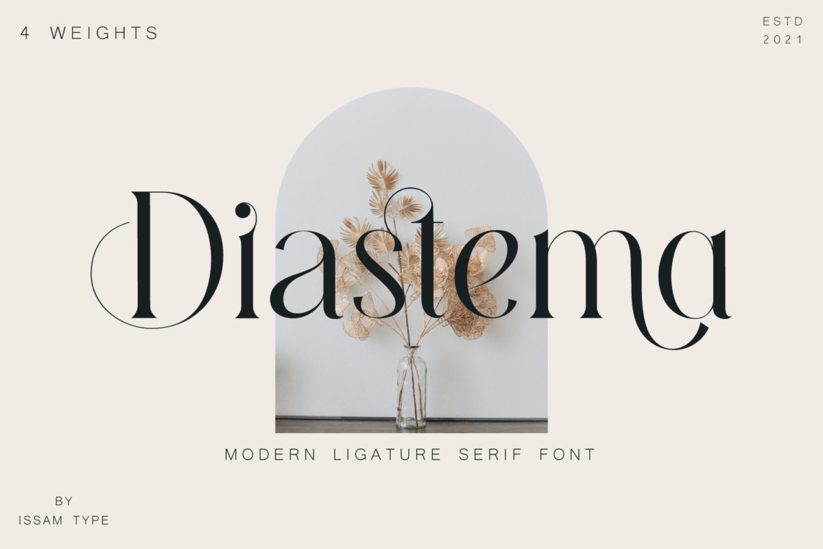 Diastema Modern Ligature Serif Font Preview 01