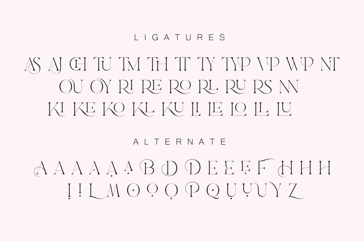 Asfire Modern Ligature Serif Font Preview 11